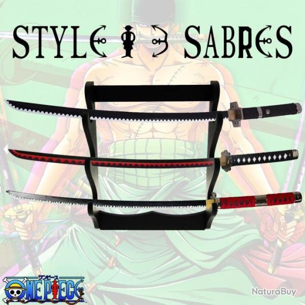 Style  3 Sabres de Roronoa Zoro Sandai Yubashiri Shusui + Support