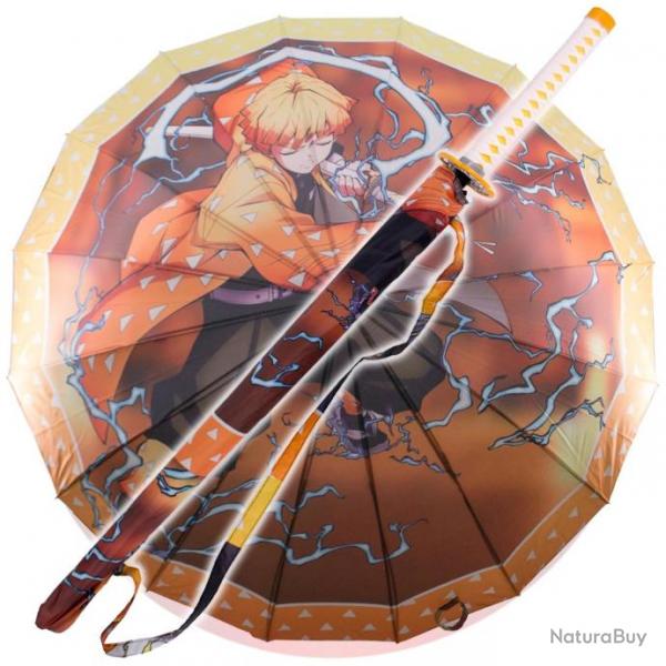 Parapluie Katana Zenitsu Agatsuma Demon Slayer Frappe Foudroyante