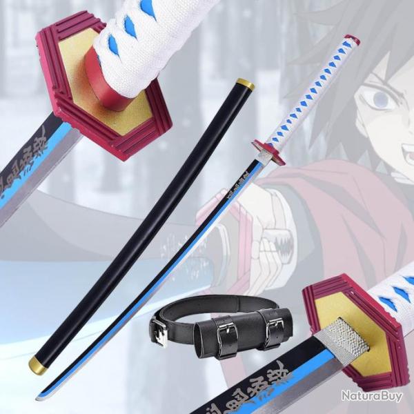 Pack Katana Cosplay Giyuu Tomioka DEMON SLAYER + Holster Ceinture