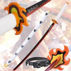 Pack Katana Cosplay Rengoku Kyojuro Demon Slayer + Holster Ceinture