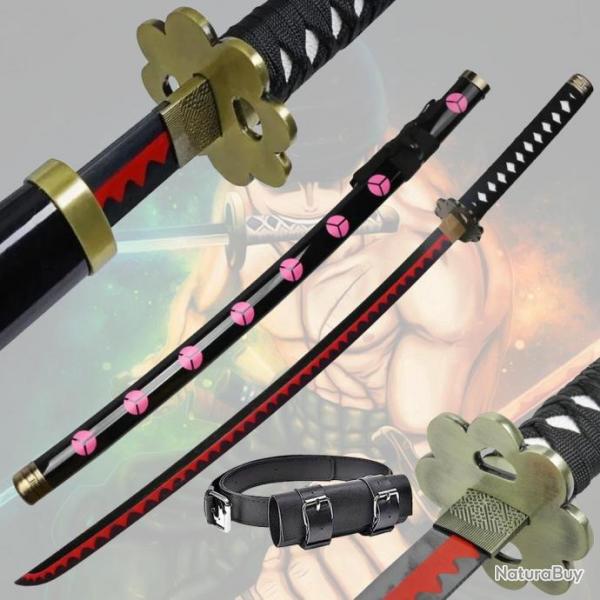 Pack Katana Cosplay Roronoa Zoro One Piece Shusui + Holster Ceinture