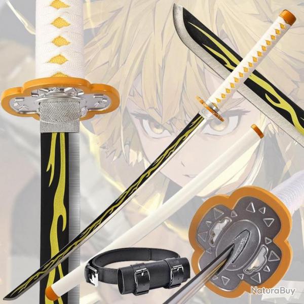 Pack Katana Cosplay Zenitsu Agatsuma Demon Slayer + Holster Ceinture