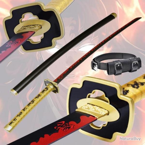 Pack Katana Cosplay Tsugikuni Yoriichi Demon Slayer + Holster Ceinture