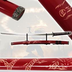 Katana en Métal Dragon Red Fire Evolution Samurai