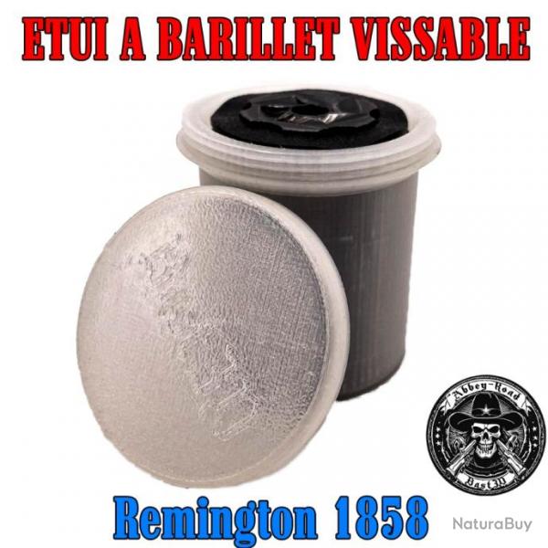 Boite range barillet tui vissable transparent Remington 1858 - Bast3d