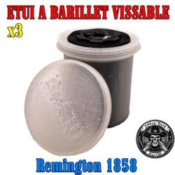 Boite range barillet étui vissable transparent Remington 1858 - 2 pièces - Bast3d