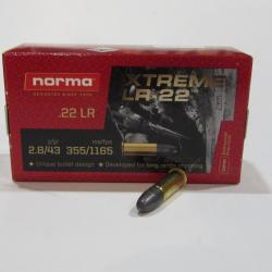 boite 50 cartouches 22lr Norma Extreme long range 43 grains