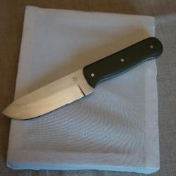 Couteau bushcraft acier carbone/micarta