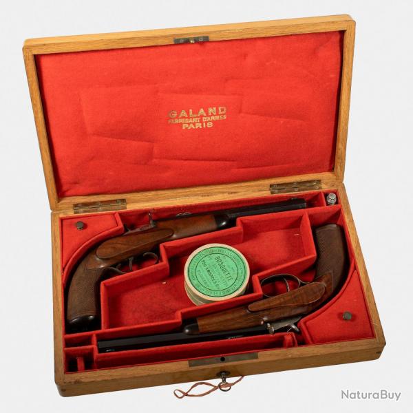 Paire de Pistolets GALAND  Paris Cal. 6mm