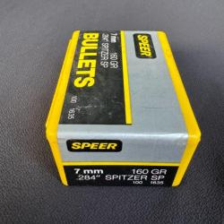 Boite de 100 ogives 7mm 160 gr de marque SPEER