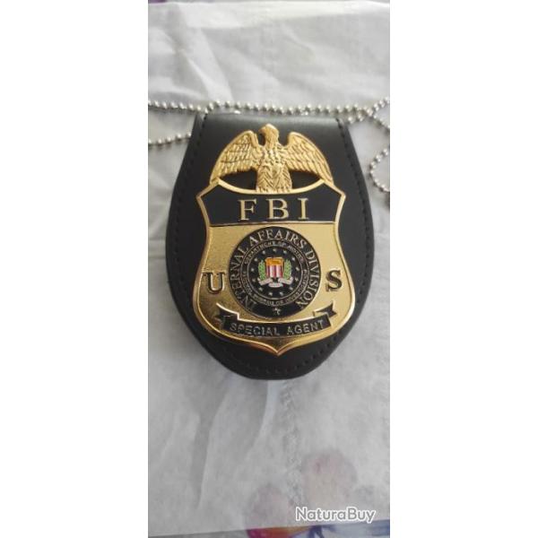 Plaque badge de police fbi