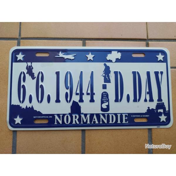 PLAQUE COMMEMORATIVE D-DAY 6 JUIN 1944  DEBARQUEMENT NORMANDIE