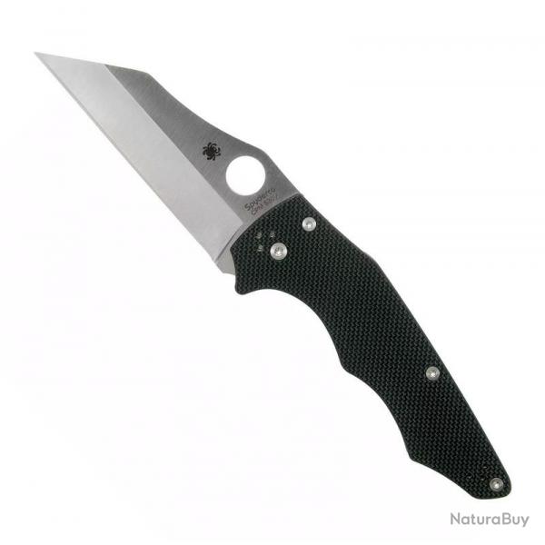 Couteau YoJumbo (G10 noir), Finition inox [Spyderco]