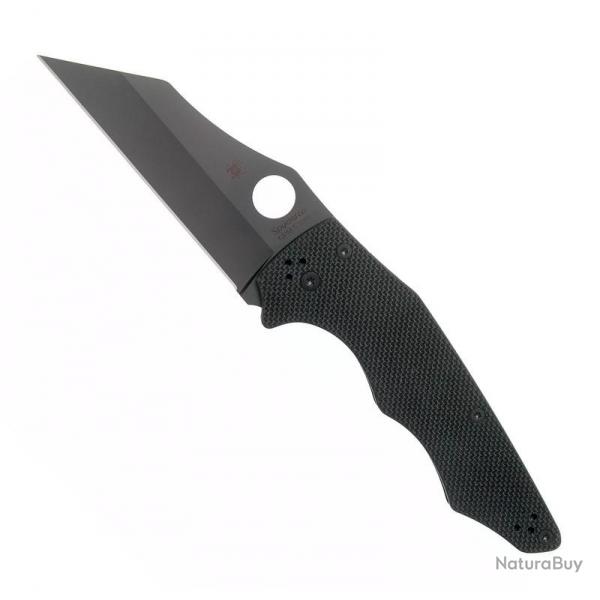 Couteau YoJumbo (G10 noir), Finition DLC noir [Spyderco]