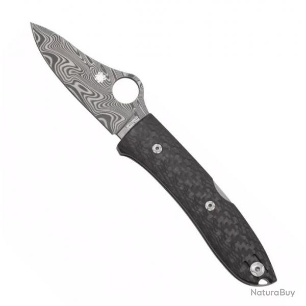 Couteau "SpyOpera" damas / fibre de carbone [Spyderco]