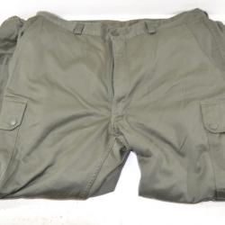 Pantalon de treillis Armée Française Réglementaire, SATIN 300 vert, Paul boyé Sete taille 100M 1991