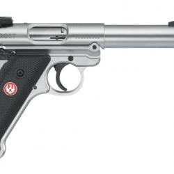 Pistolet Ruger Mark IV Cal.22LR 5.1/2" Inox Target canon Bull Fileté