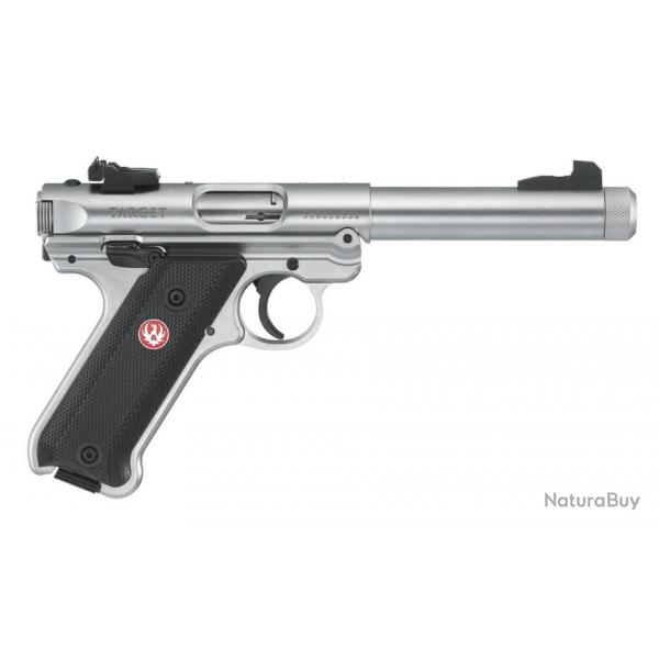 Pistolet Ruger Mark IV Cal.22LR 5.1/2" Inox Target canon Bull Filet