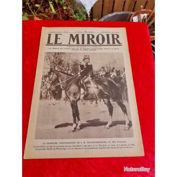 Journal le MIROIR numro 80 WW1. Militaria