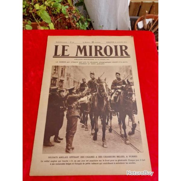 Journal le MIROIR numro 52 WW1. Militaria.