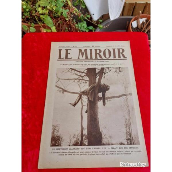 Journal le MIROIR numro 54 WW1. Militaria.