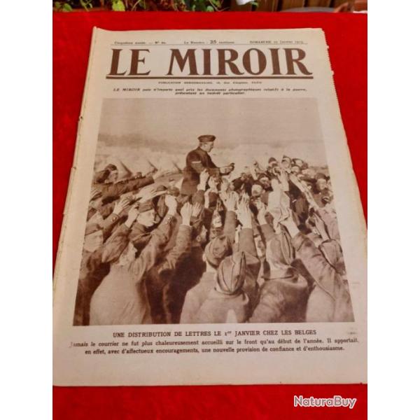 Journal le MIROIR numro 60 WW1. Militaria.