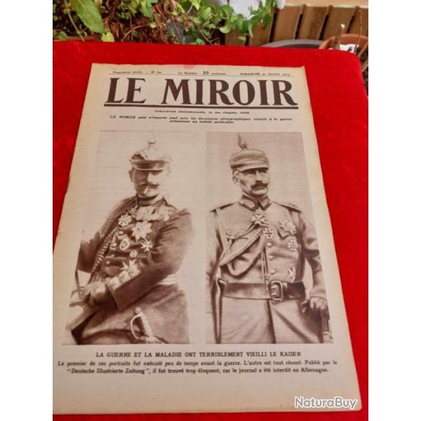 Journal le MIROIR numro 62 WW1. Militaria.