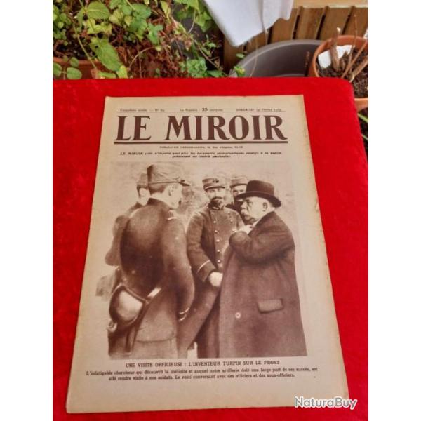 Journal le MIROIR numro 64 WW1. Militaria.