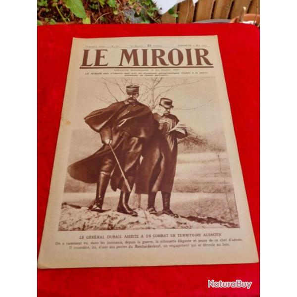 Journal le MIROIR numro 75 WW1. Militaria.