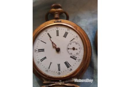 Ancienne montre a gousset médaille d'or a restaurer pour