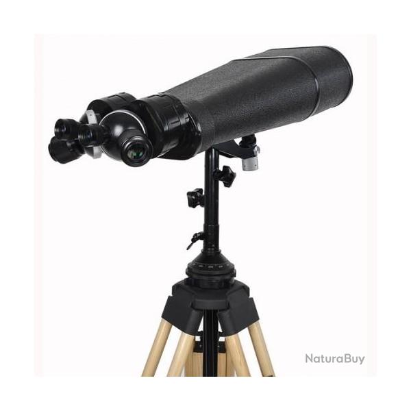 Jumelles astronomie gantes bi-oculaires 25-40x100 DIGITAL OPTIC EGEON avec son trpied en bois