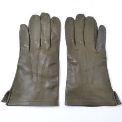 Gants cuir vert Armée Française taille 8, 1988 St Junien