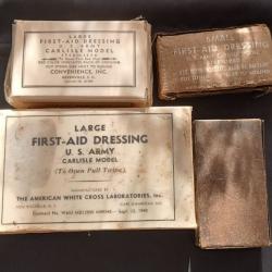 LOT DE 4 BOITES PANSEMENT US WW2