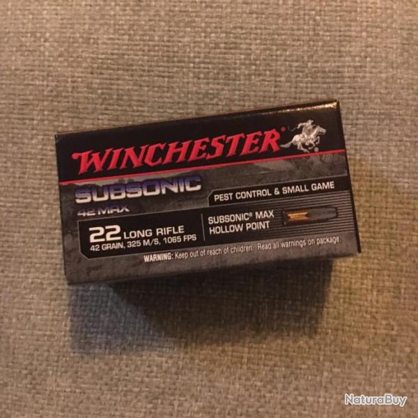 Winchester 22lr subsonic boite de 50