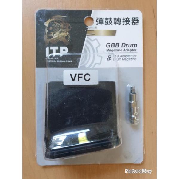 ITP Drum Magazine Adapter M4 AR System For VFC GBBR ( Armorer Works AW / WE Drum Mag Adapter )