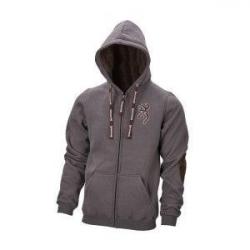 Sweat Zippé Snapshot Warm Ashgrey BROWNING