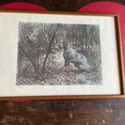 Lithographie, peintre animalier Gabriel Lamotte, pas de prix de réserve