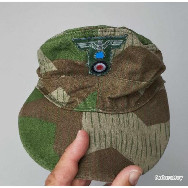 casquette mod.43 allemande splinter tarn camouflage clat reproduction WH 39-45 WW2