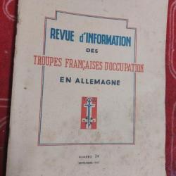 Lot de revues d'information des troupes françaises d'occupation en Allemagne