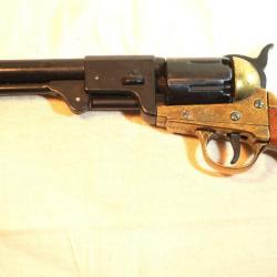 WESTERN - Revolver DENIX Confederate Colt 1851 métal bruni et bois ref EBR24RVD001