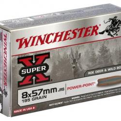 20 CARTOUCHES WINCHESTER POWER POINT 195GR CALIBRE 8x57JRS