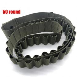 Bandoulière Ceinture Ronde pour Cartouches de Fusil de Chasse Porte Munitions  50 Vert