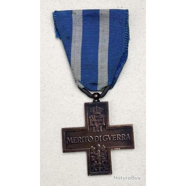 Croix du Mrite Militaire Italien 1re Guerre Mondiale (ruban bleu/blanc) - 2