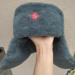 CHAPKA-OUCHANKA CHAPEAU MILITAIRE TAILLE 60 SOLDAT ARMÉE DE TERRE NOS URSS 1986