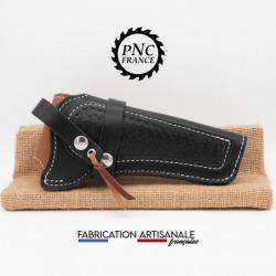 PNC FRANCE - Holster / Etuis Remington 1858 Sheriff, ou modèle similaire. Estampé, Noir