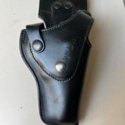 Holster cuir pour arme de poing,SCORPION,police,gendarmerie, douane.