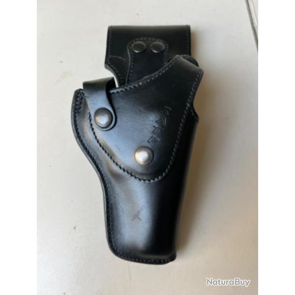 Holster cuir pour arme de poing,SCORPION,police,gendarmerie, douane.