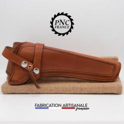 PNC FRANCE - Holster / Etuis Remington 1858 New Model Army, ou modèle similaire. Marron Marbré