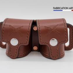 PNC FRANCE - Pochette / Etuis Porte Barillet Double Marron