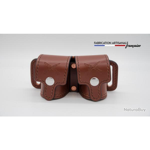 PNC FRANCE - Pochette / Etuis Porte Barillet Double Marron